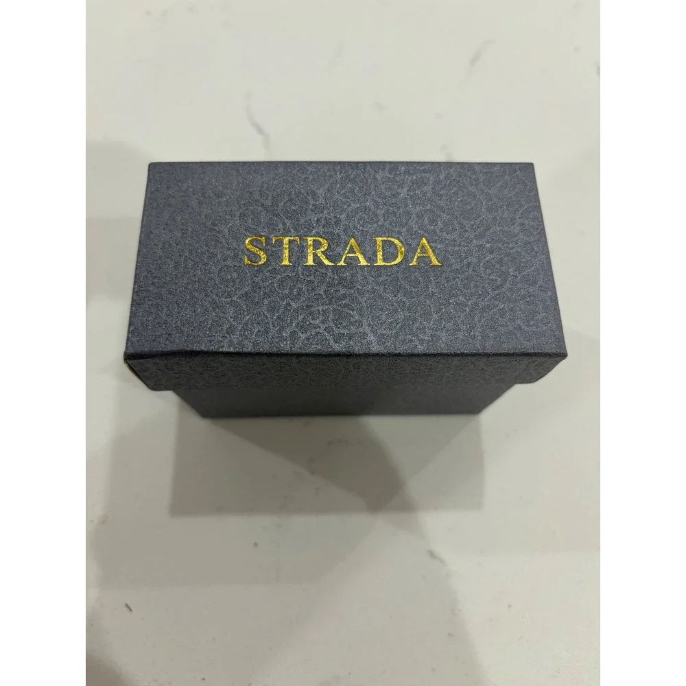 Strada Women Silver Tone Amber Stone Sunflower Ring‎ Watch Quartz Japan Movt New